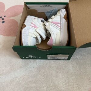 Lacoste Kids' Sneakers in White and Pink